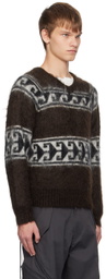 NVRFRGT Brown V-Neck Sweater