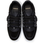 Versace Black Logo Ribbon Low-Top Sneakers
