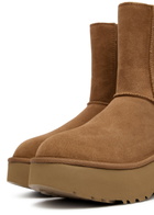Ugg Classic Twin Seam Suede Platform Ankle Boots Tan