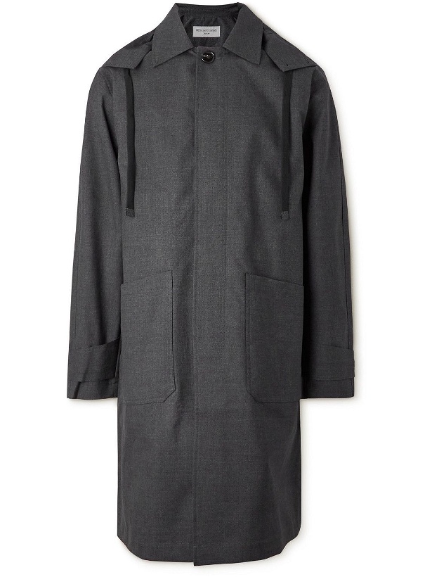 Photo: Officine Générale - Archibald Wool-Blend Hooded Trench Coat - Gray