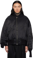 FUMITO GANRYU Black Graffiti MA-1 Bomber Jacket