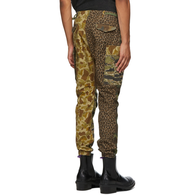 R13 Multicolor Camouflage Military Cargo Pants R13
