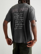 SAINT MXXXXXX - Angel Tee Distressed Printed Cotton-Jersey T-Shirt - Black