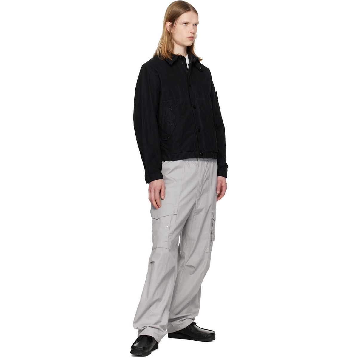 Stone Island Black 4100036 David Light-TC_S.I. Ghost Jacket