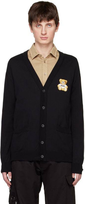 Photo: Moschino Black Patch Cardigan