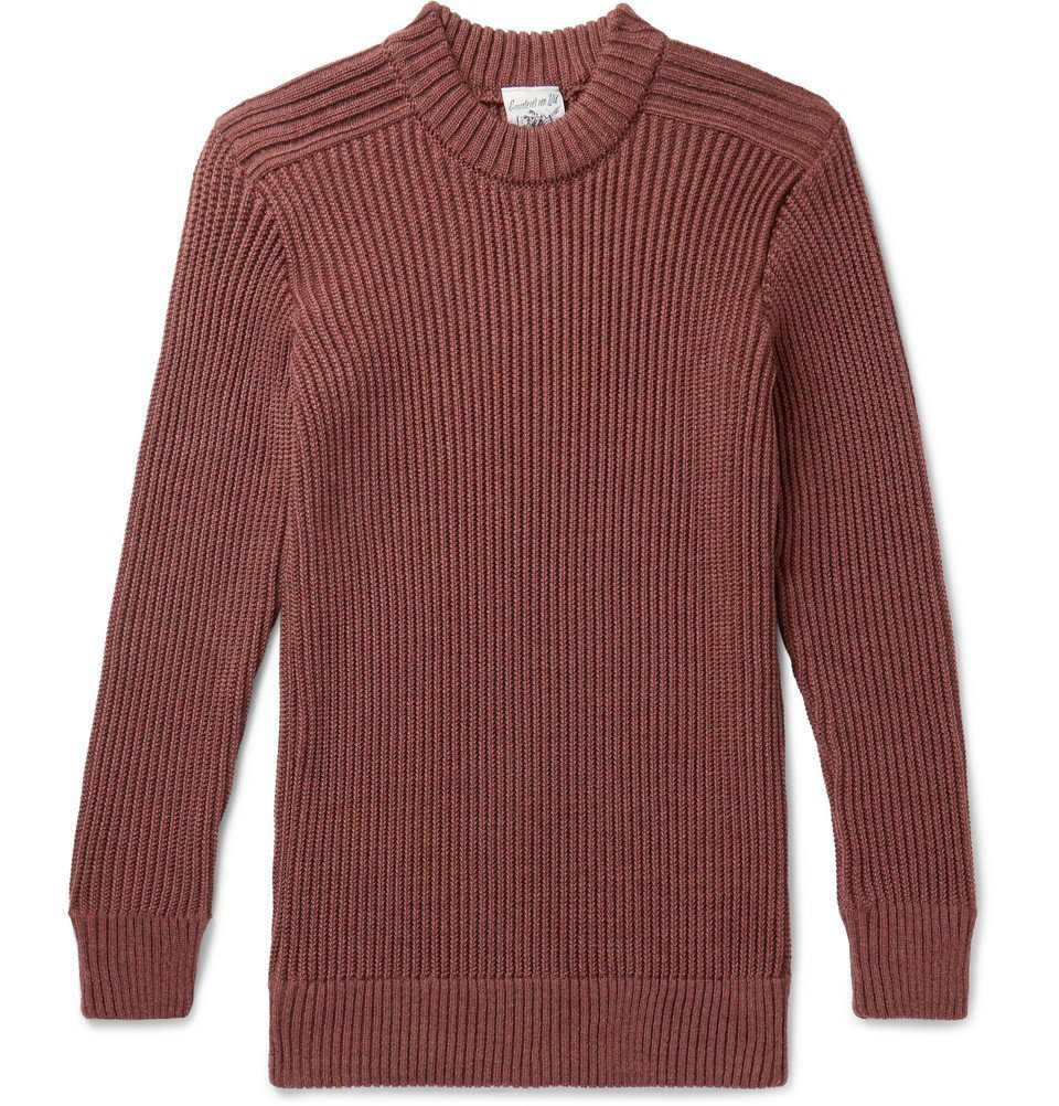 SNS Herning Deep Red Virgin Wool Naval Sweater, Small (46-48), NWOT