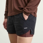 Bandit Men's Vento Training Short with Solite Liner (2 in 1) in Black/Cacao