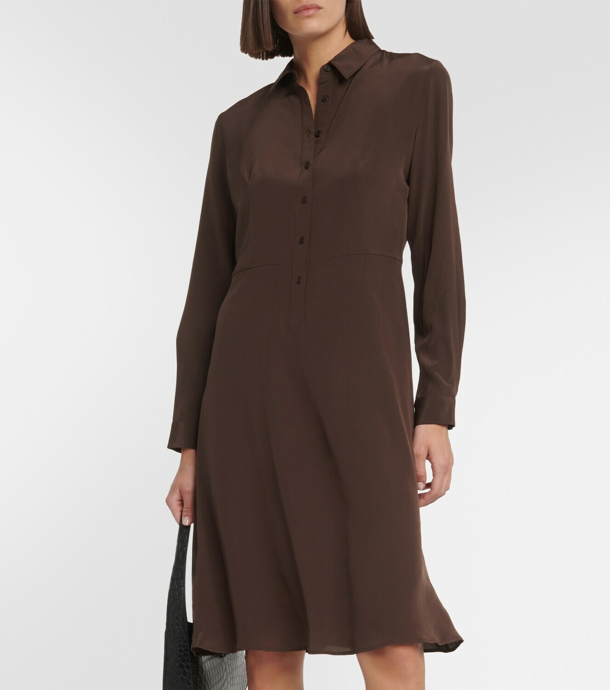 nili lotan shirt dress Nili Lotan - Marcia belted linen-voile midi shirt dress