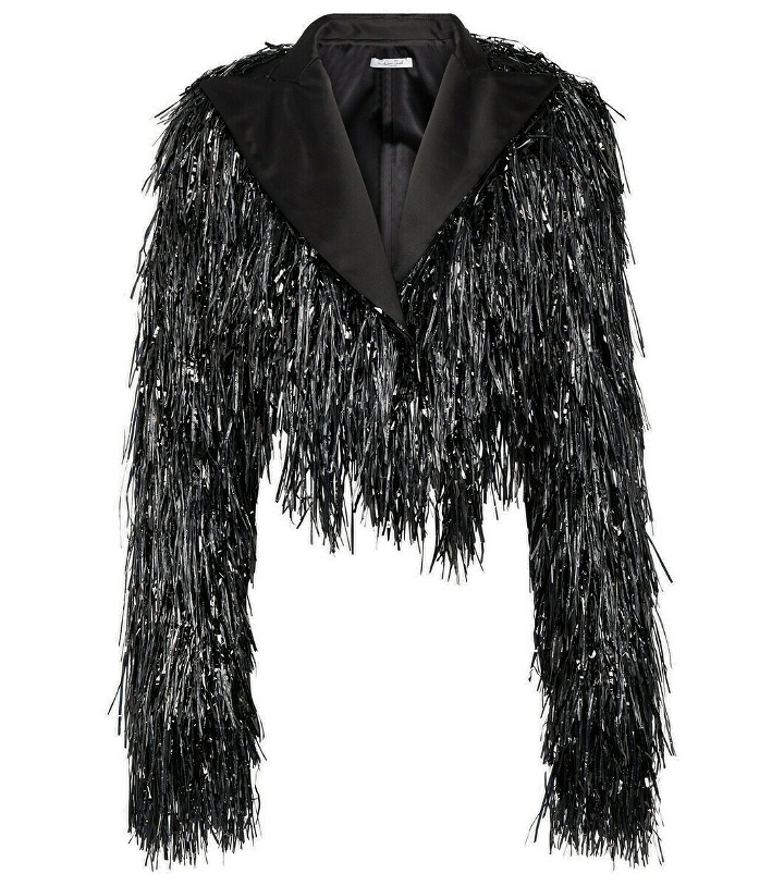 Photo: LaQuan Smith Tinsel cropped jacket