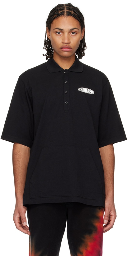 Photo: Dsquared2 Black Bonded Polo