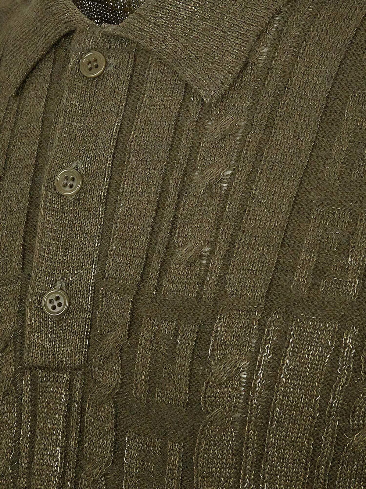 Fendi Polo Shirt Green Mens Fendi