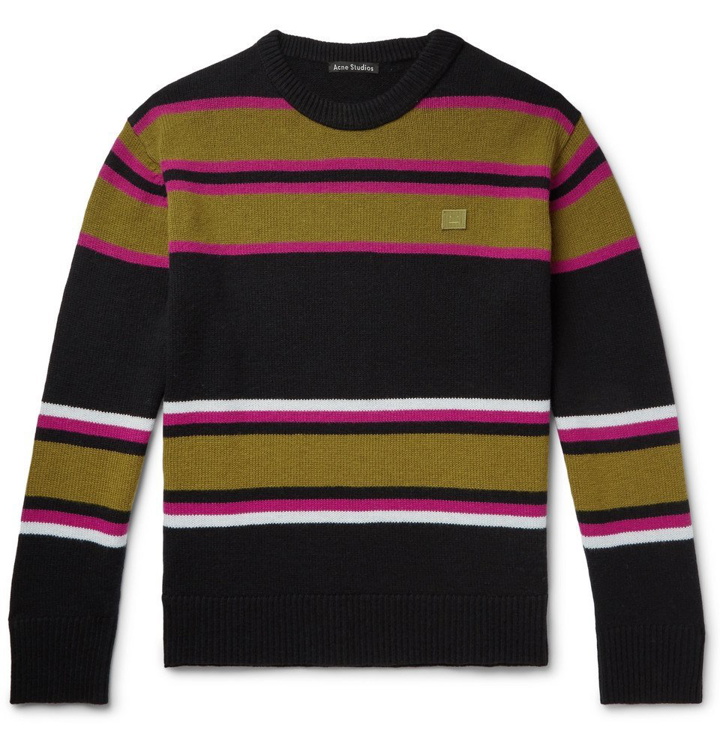 Photo: Acne Studios - Nema Striped Wool Sweater - Black