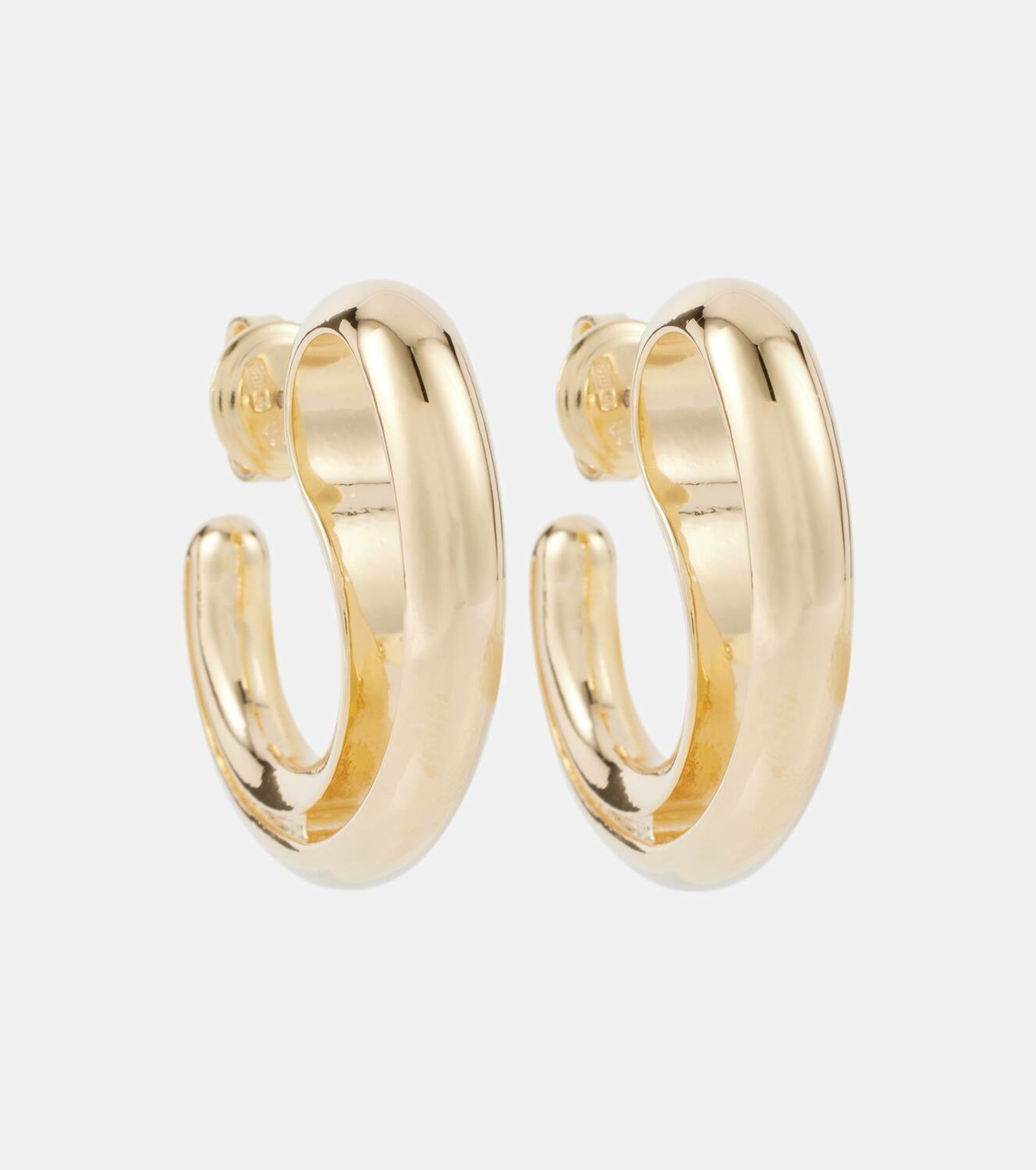 【BOTTEGA VENETA】Drop gold-plated sterling silver earrings Drop 18kt gold-plated sterling silver earrings in gold