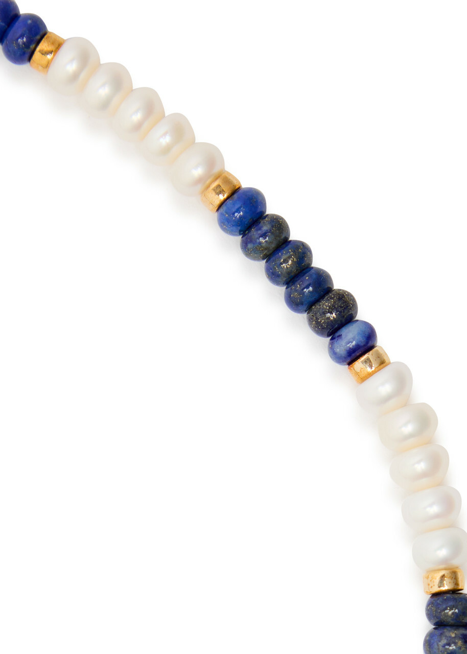 Eliou Carter Beaded 18kt Gold-plated Necklace - Pearl - One Size