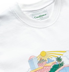 Casablanca - Casa Pool Printed Cotton-Jersey T-Shirt - White