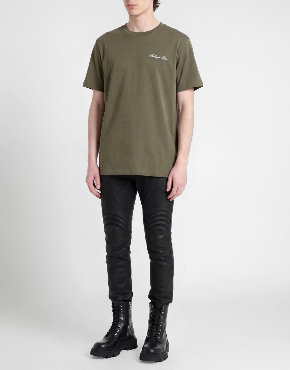Balmain Mens T-shirt Military in Green