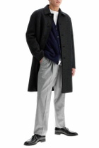 HARRIS WHARF LONDON single-breasted pressed wool coat Grey