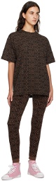 Moschino Brown All Over Leggings