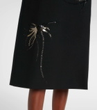 Jacques Wei Sequined wool pencil skirt
