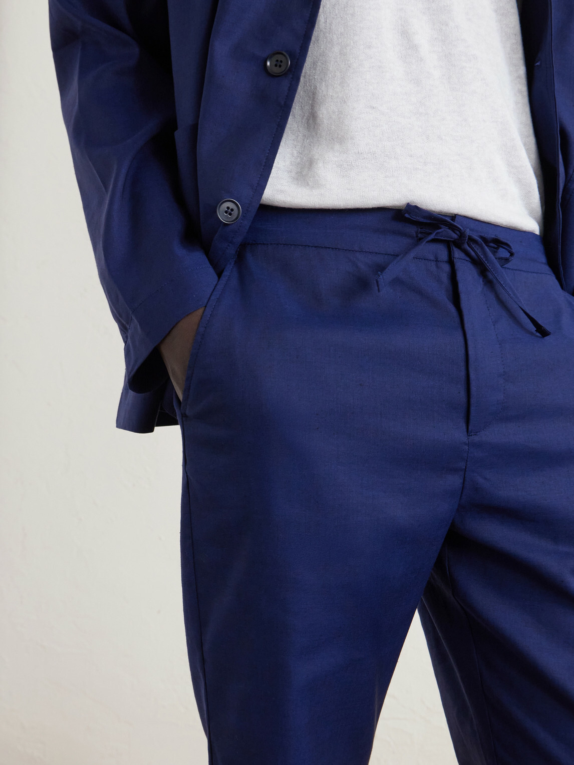 Frescobol Carioca - Straight-Leg Cotton Suit Trousers - Blue