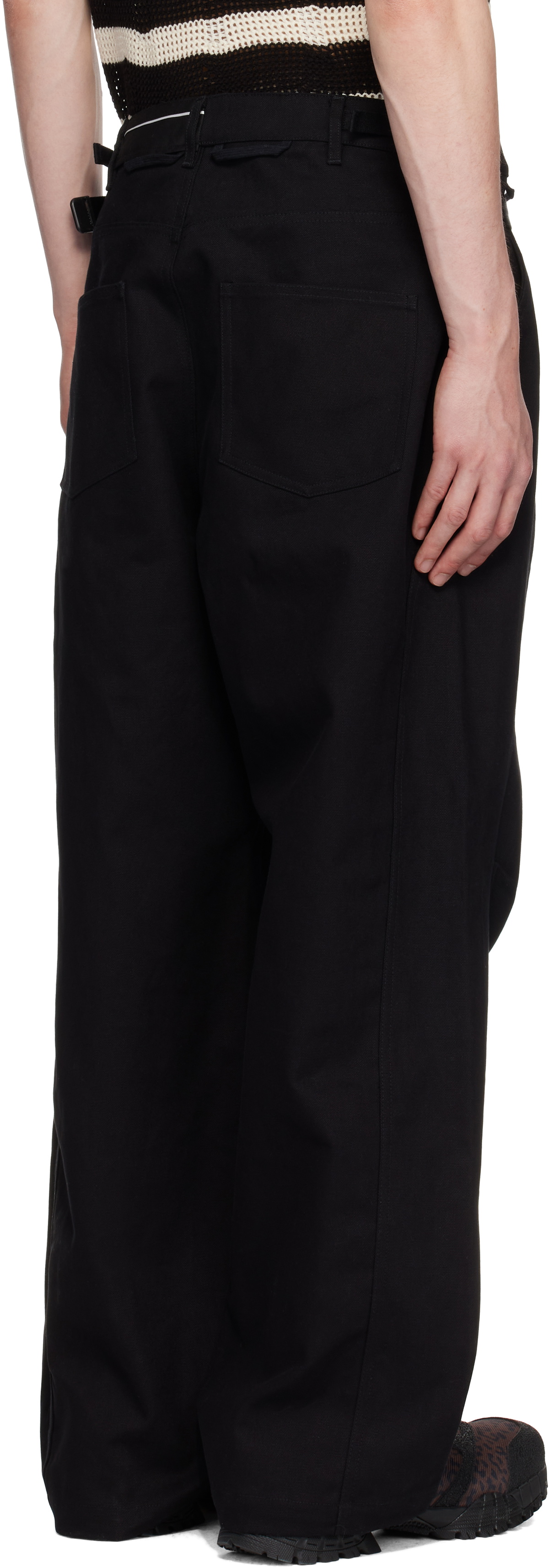 Andersson Bell Black Cross-Over Wide Trousers Andersson Bell