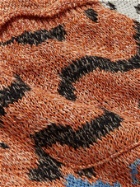 KAPITAL - Jacquard-Knit Cardigan - Orange - 3