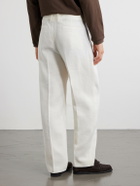 God's True Cashmere - Straight-Leg Linen-Twill Trousers - White