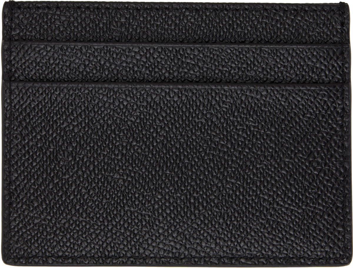 Dolce&Gabbana Black Dauphine Calfskin Card Holder