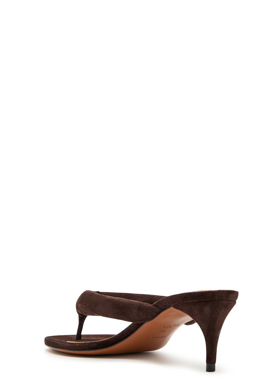 Alaïa Padded 55 Suede Sandals Brown