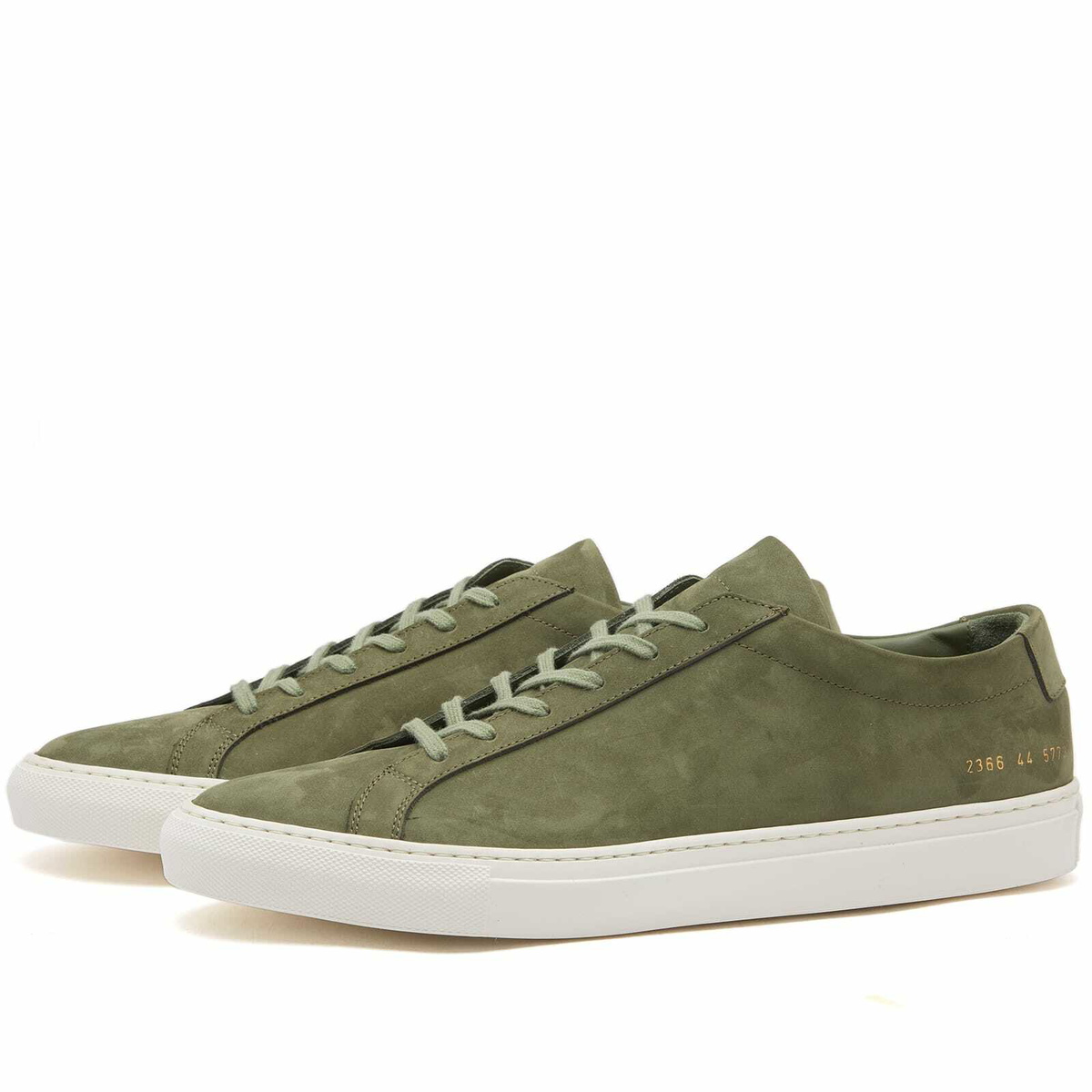 Common Projects Men's Original Achilles Low Nubuck Sneakers in Army ...