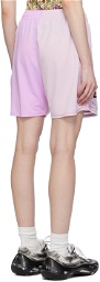 Martine Rose Purple & Pink Half And Half Shorts