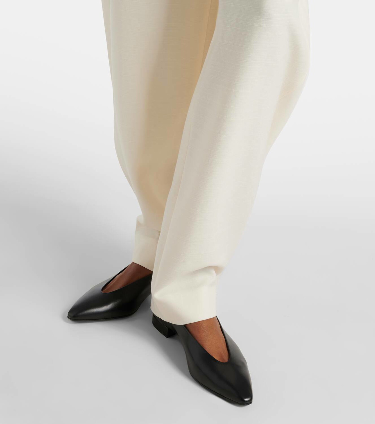 Loro Piana Rebecca leather ballet flats