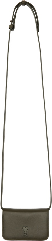 Photo: AMI Paris Khaki Ami de Coeur Strap Card Holder