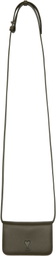 AMI Paris Khaki Ami de Coeur Strap Card Holder