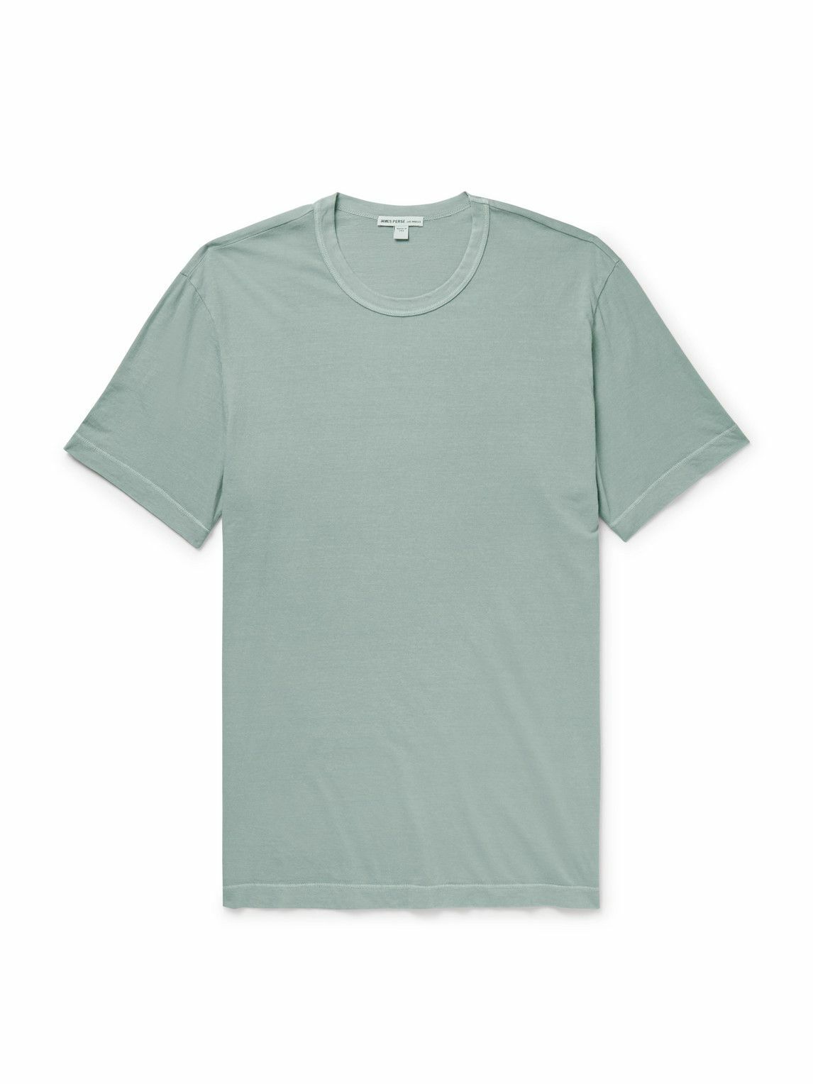 Tシャツ・カットソー JAMES PERSE Men T Shirts IMLJ3282PLMP Green James Perse - Cotton-Jersey T-Shirt - Green James Perse