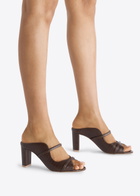 Malone Souliers Norah 70 Embossed Leather Heeled Sandals Brown
