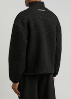 Mki Miyuki Zoku Half-zip Bouclé Sweatshirt Black