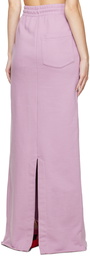 Dries Van Noten Purple Drawstring Maxi Skirt