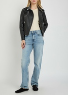 Emporio Armani Leather Biker Jacket Black