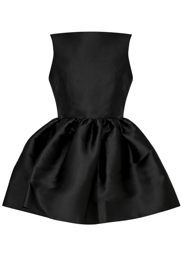 Photo: Solace London Simona Peplum Faille top Black