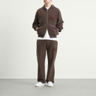 ANNIE HOOD Men's Inside Out College Straight Joggers in Washed Brown
