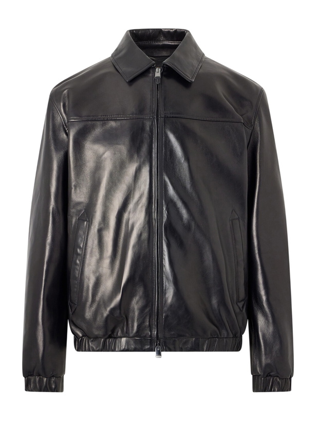 Photo: Canali - Leather jacket - Black