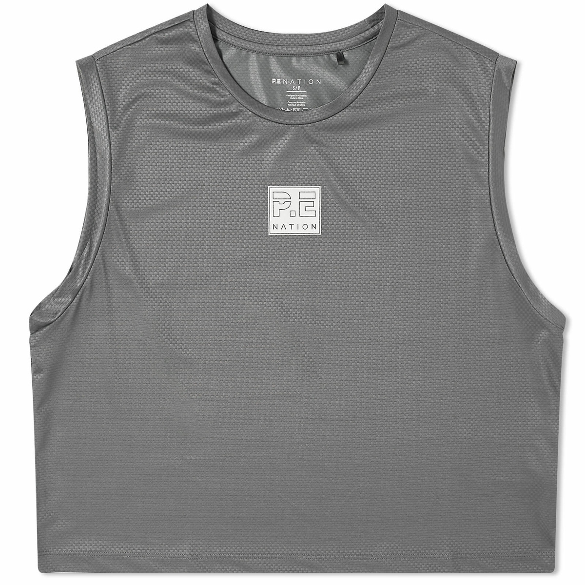 P.E Nation Women's Arrowhead Air Form Cropped Tank in Dark Shadow