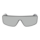 Rick Owens Black and Silver Performa Sunglasses