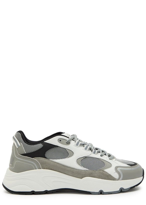 Photo: Cleens Pulse Runner Panelled Mesh Sneakers White