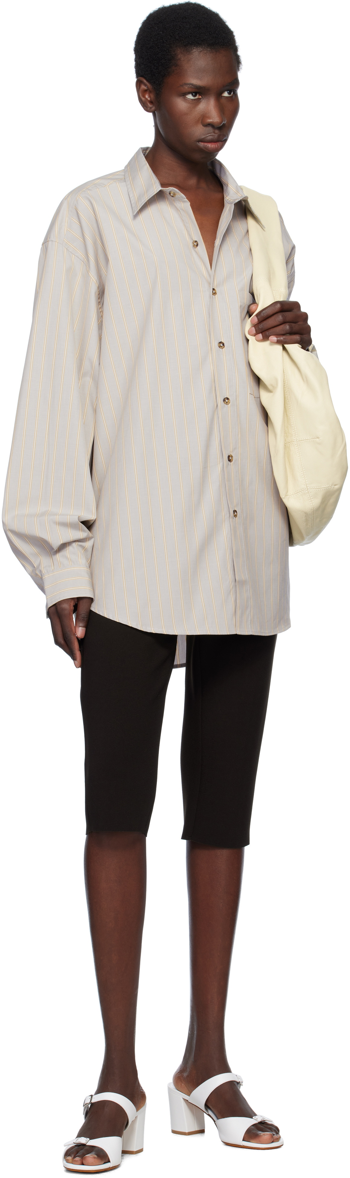 Gil Rodriguez Gray Big Button Up Shirt