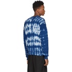 Marcelo Burlon County of Milan Blue Tie-Dye Crewneck Sweater