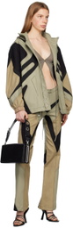 Dion Lee Khaki & Black Tech Monstera Jacket