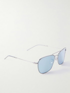 Ray-Ban - Caravan Reverse Square-Frame Silver-Tone Sunglasses