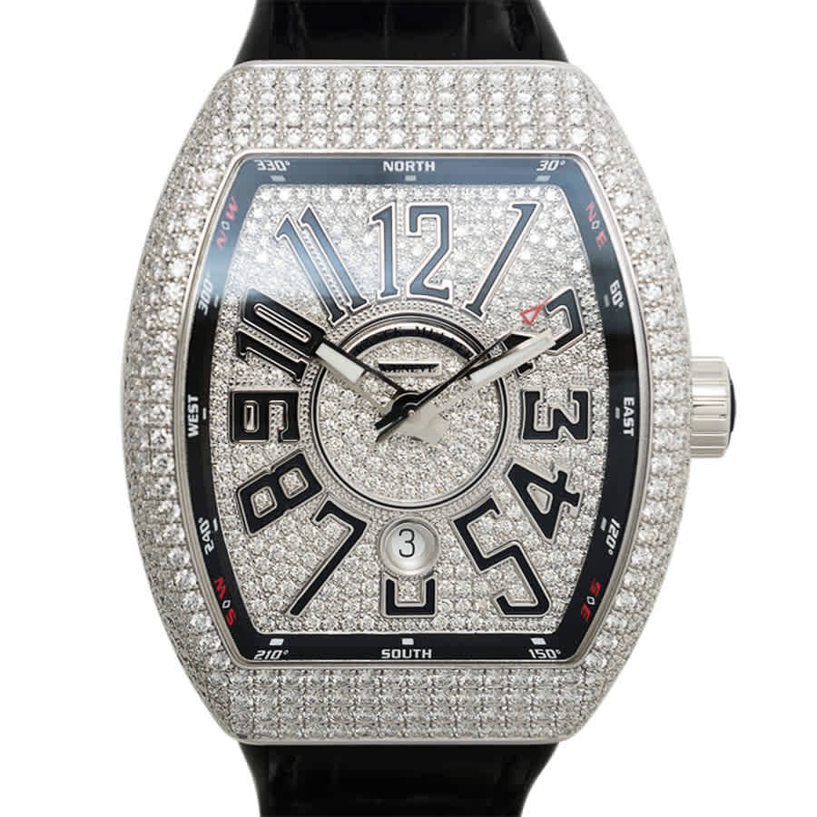 Franck Muller Vanguard Automatic Diamond Silver Dial Unisex Watch V 45 SC DT D CD (OG.NR)